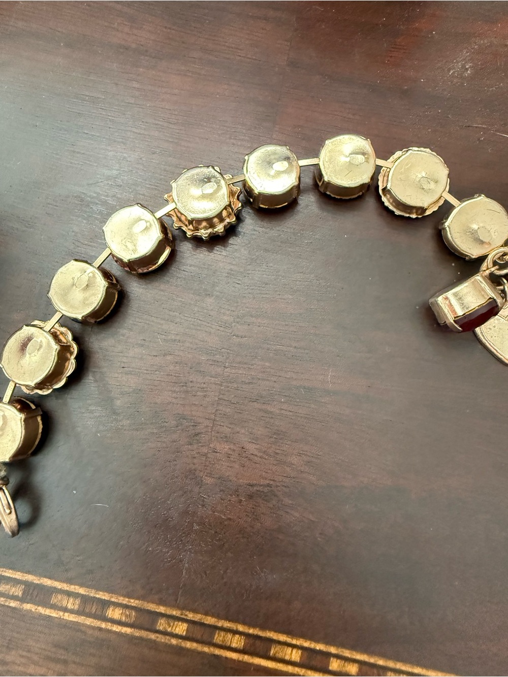 Mariana Red & Purple Rose Gold Extra Large Crystal Bracelet NWT - Picture 4 of 4